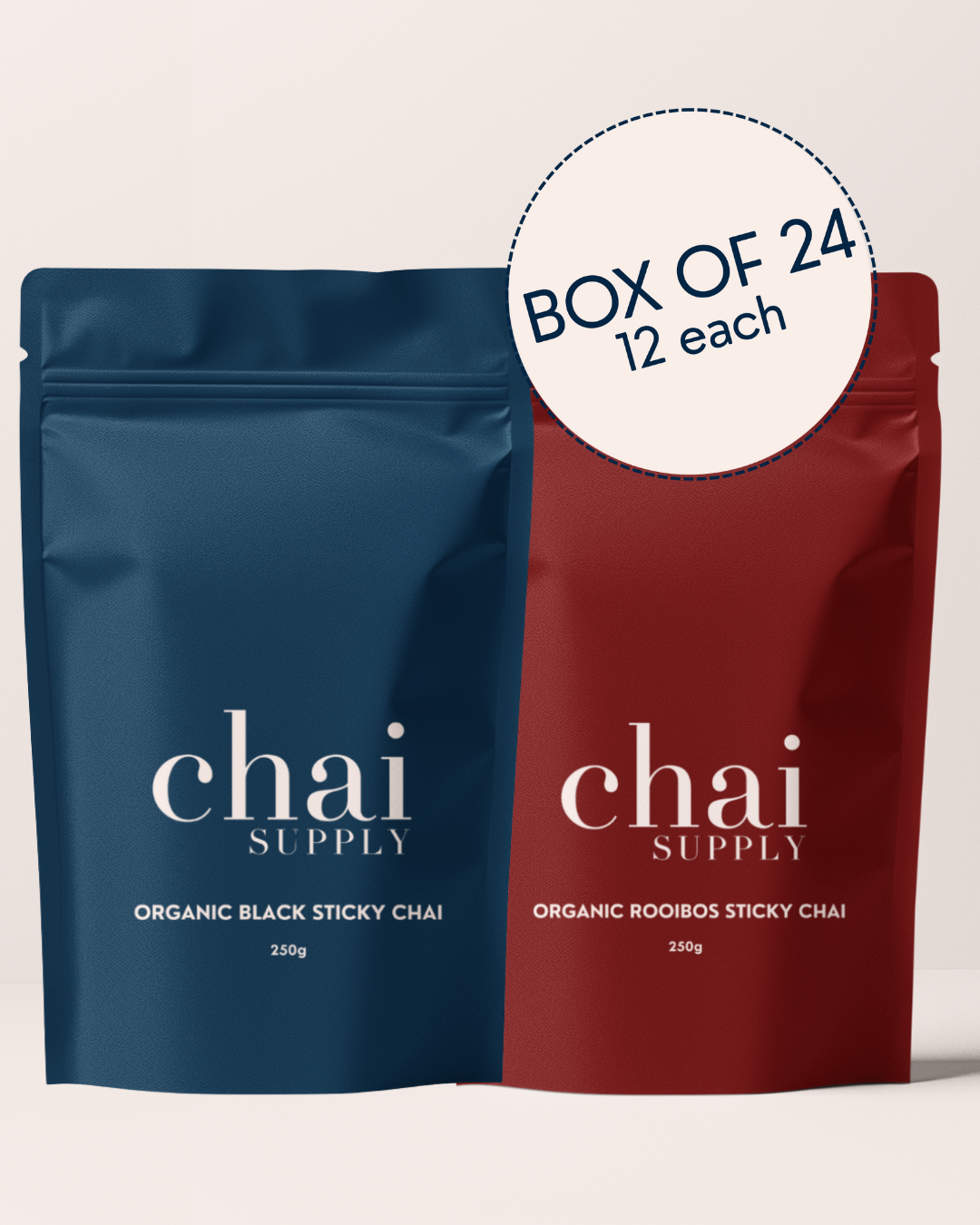 Mixed Retail Box of Organic Black & Rooibos Sticky Chai