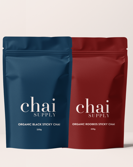 Mixed Retail Box of Organic Black & Rooibos Sticky Chai